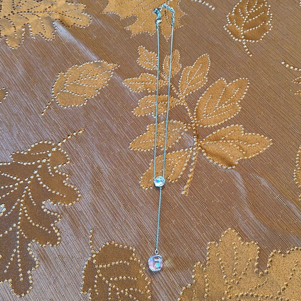 Swarovski 18” plus 2” hanging 2nd crystal, very good condition.